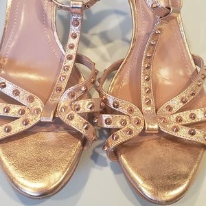 Vince Camuto rose gold sexy strappy sandal